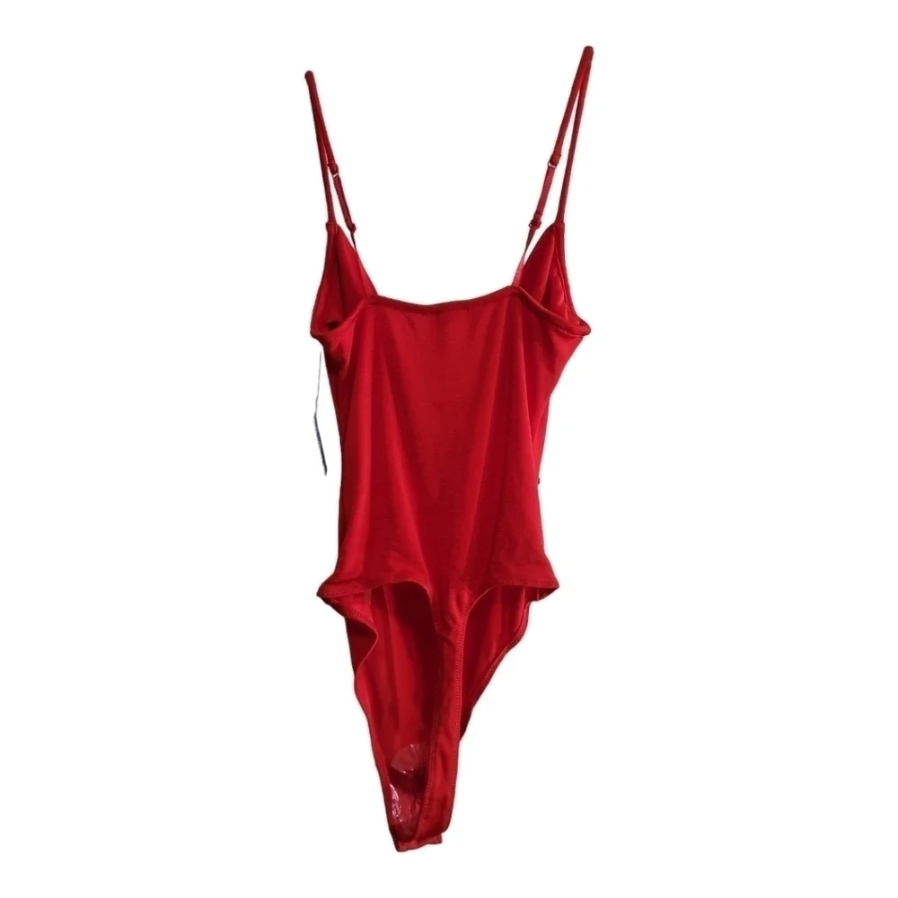 NWT Free People Women's Cowls In The Club Bodysuit Small Red
